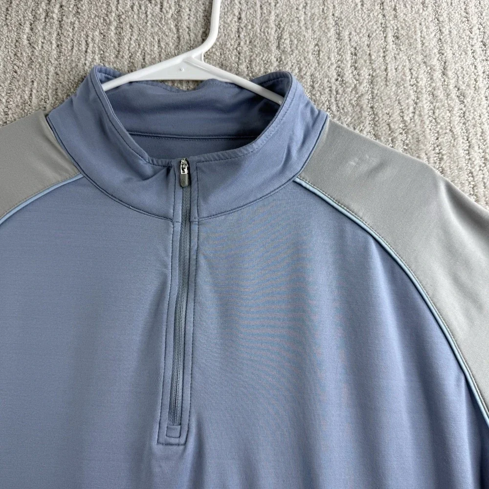 Peter Millar 1/4 Zip Pullover Men's Size Large Golf Blue